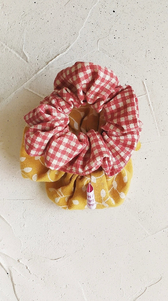 Scrunchie estampado vichy